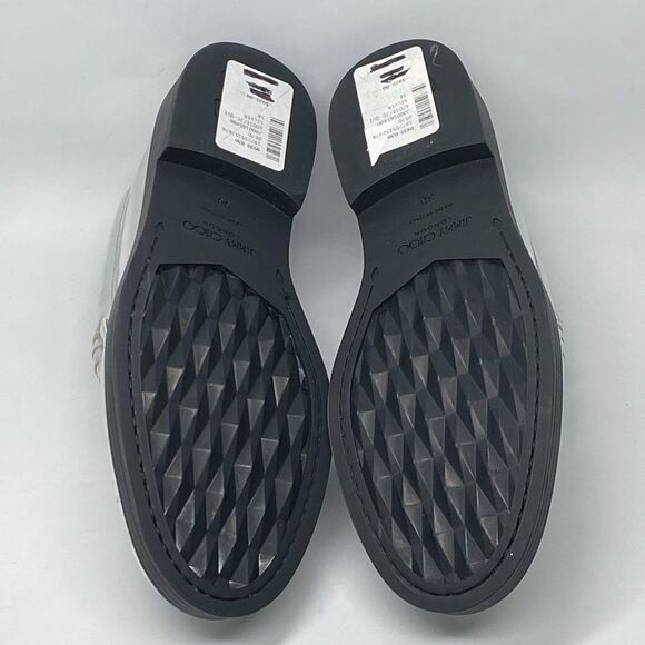 Jimmy Choo Addie JC Logo Metallic Loafer size 38 - Picture 12 of 13